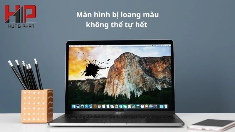 màn hình máy tính bị loang màu